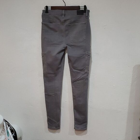AEO Grey Hi Rise Jegging Size 8 Regular - Picture 4 of 7